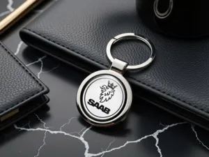 Saab Portachiavi Personalizzati Lucidi Metallo Elegante LT
